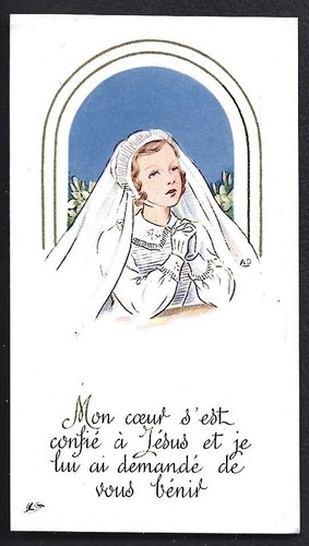 Image pieuse communiante - pieuse,