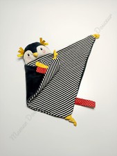 Doudou Plat Pingouin Blanc