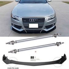 Pour AUDI A3 A4 A5 A6 A7 B8 S3 S4 Spoiler Avant Lèvre Tasse + tiges de support