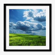 Tulup Photo Le salon 50x50cm Cadre MDF Décor Nuages ​​sur le terrain
