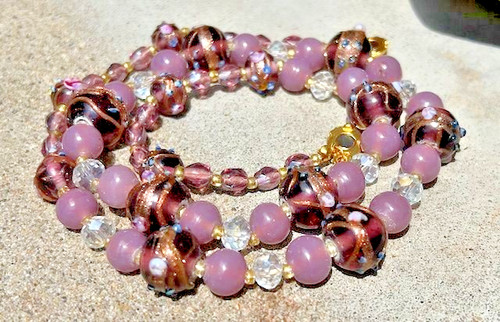 Collier perles verre - , murano
