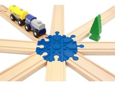 Piste Bleue 6 Voies Pour Brio Lillabo Bigjigs IKEA Jouet Chemins De Fer En Bois