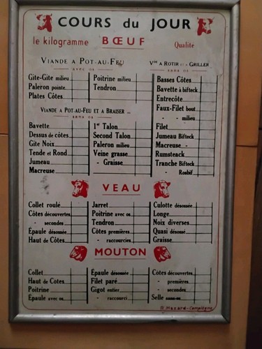 Boucherie panneau pour tarif - pour,