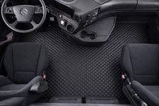 Tapis de sol en cuir éco noir