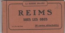 Old postcard 51 REIMS notebook of 20 cards The War 1914-1918 REIMS under the shells