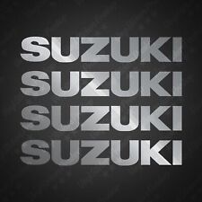 4 stickers SUZUKI argenté