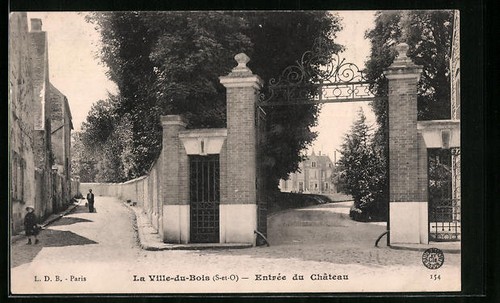Cpa ville bois entrée - la,