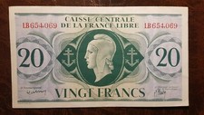 FRENCH EQUAT. AFRICA - Caisse Central de la France - 20 francs (1941) - Pick #12