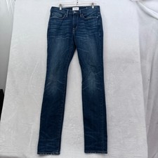 Frame Jeans Mens 31x33 Blue L'Homme Skinny Stretch Whisker