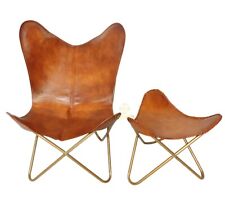 Chaise Papillon En Cuir Fait