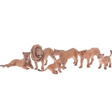 6x figurines d'animaux de lion