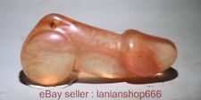 3.2 "Vieille Chine Hongshan Culture rouge cristal sculpture pénis Phallus Penden