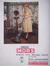 PUBLICITÉ DE PRESSE 1951 CIREUSE MORS APPAREILS MÉNAGERS - ADVERTISING