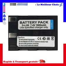 Batterie 1900mAh type D-LI50 NP-400 NP400 SB-L1674 pour Pentax K10D K20D DiMAGE