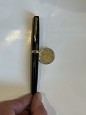 Antique "WATERMANS" Brand Black Fountain Pen, 18K Gold Fountain Pen...