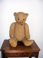 Gustave grand ours ancien Allemand H 60 cm, remplis de paille en état d'origine