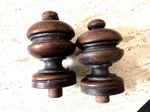 Frontons toupie boule bois - 2,