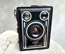 Vintage Agfa Synchro Box Camera 1950s German Box Collectible Analog Photography
