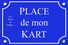 PLAQUE RUE KART QUAD BUGGY 20X30cm ALU PERSONNALISABLE