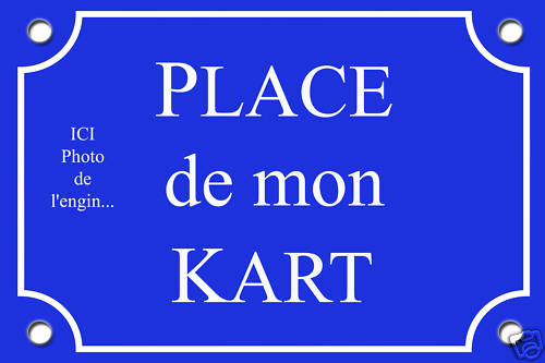 Plaque rue kart - plaque, buggy