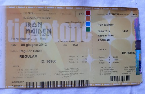 Ticket billet place concert - ticket,