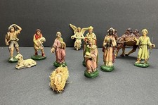 VTG CHIALU Italy Nativity Lot 50s 60s Hand Painted Creche RARE Camel & Handler