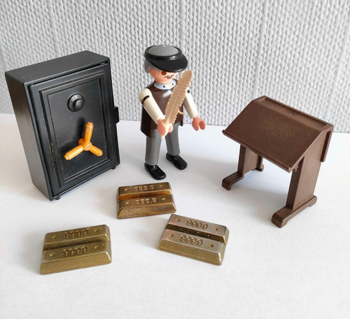 Playmobil coffre fort western - fort,