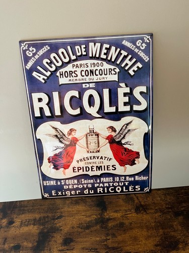 Plaque publicitaire ricqles - publicitaire,
