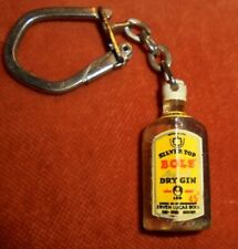 DRY GIN BOWLS SILVER TOP ERVEN LUCAS Small 35mm Bottle Key Ring