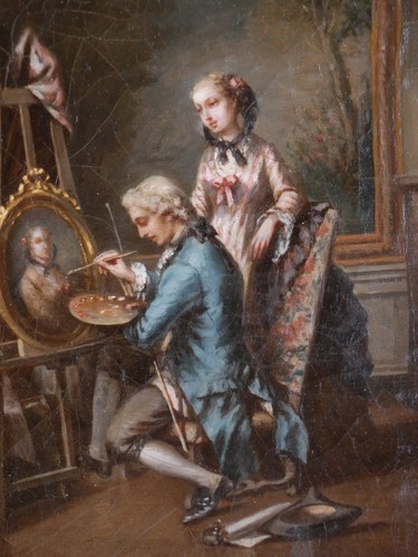 Charmante toile rococo - rococo, xviiie
