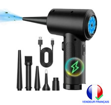 Souffleur Air Comprimé Portable Sans Fil LED Puissant pour PC Clavier et Voiture