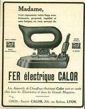 Antique Calor Electric Iron Magazine Advertising 1921-1923