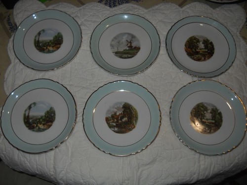 Six assiettes desserts - assiettes , desserts 