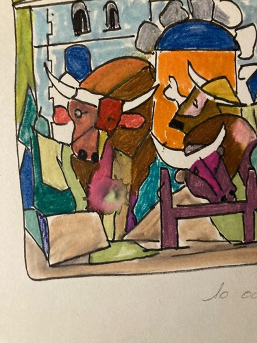 Beau dessin vache taureau - dessin,