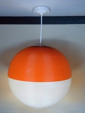 Vtg Mid-Century Modern Rotoflex Ball Pendant Lamp from Pudgie’s Pizza Upstate NY