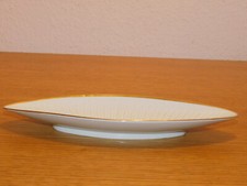 vintage COUPELLE FEUILLE ravier RAMEQUIN porcelaine ALKA kunst BAVARIA blanc or