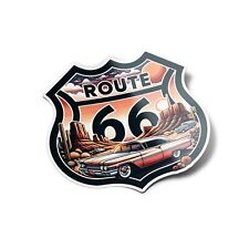 PACK x5 AUTOCOLLANTS STICKERS Route 66 retro vintage road trip aventure 8x7cm