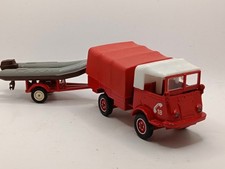 1/43-  SOLIDO - POMPIERS - CAMION  RENAULT  GALION baché 4 X 4 avec CANOE
