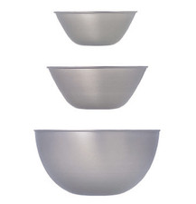 Lot de 3 bols en acier