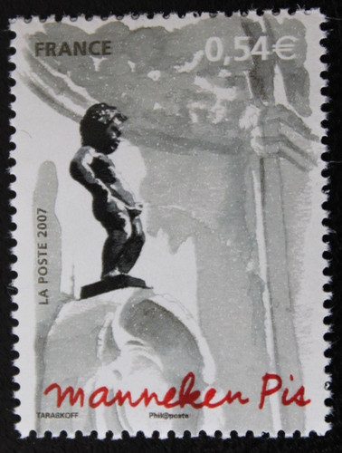 Timbre france manneken pis - timbre, -france-