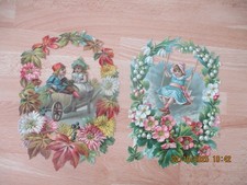 LOT 2 LARGE CUTOUT CUTOUT OPENWORK SWING CHILD WHEELBARROW GARLAND