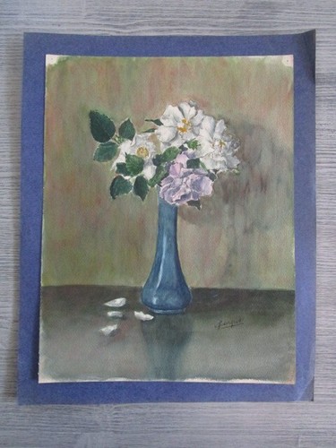 Aquarelle ancienne bouquet - aquarelle,
