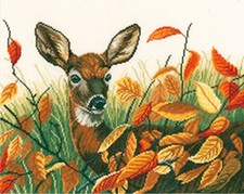 LANARTE  0021205  Autumn Lady  Biche  Kit  Broderie  Point de Croix  compté