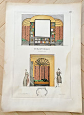 Planche d'architecture Bibliothèque Louis Sue & André Mare Art Déco 1921