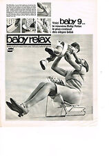 1966 ADVERTISING BABY RELAX baby9 baby seat