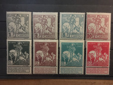 belgique 1910 cob 84 à 91 neuf avec charnière