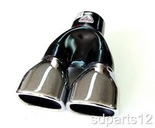 Double Embout Pot d'Échappement Sportif Acier Inox pour BMW Audi Mercedes Ford