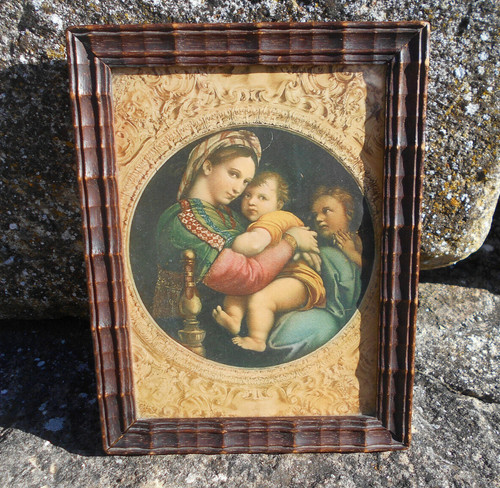 Cadre religieux vierge à - :,