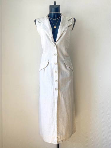 Vintage linen blend - vintage, dress
