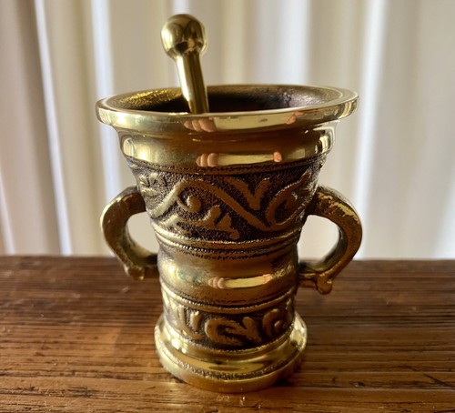 Mortier son pilon - en, bronze